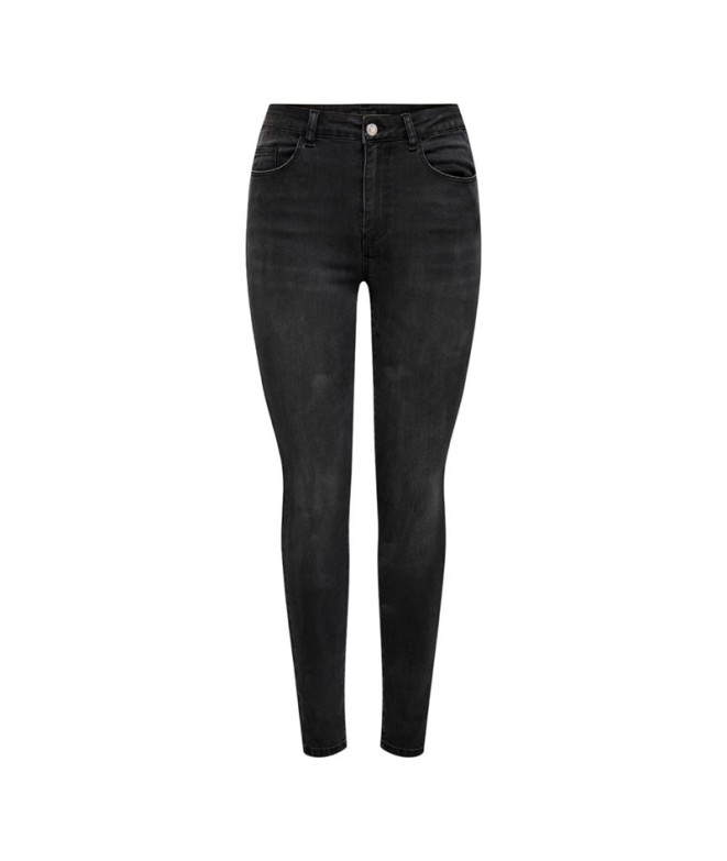 Pantalon Only ana Mid Skinny Noir Femme