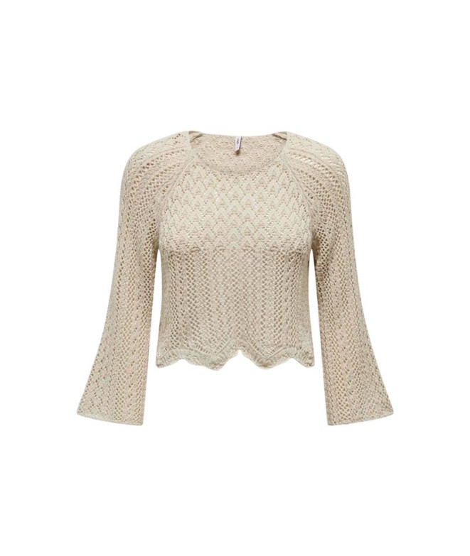 Only nola Life 3/4 Feather Gray Sweater Femme