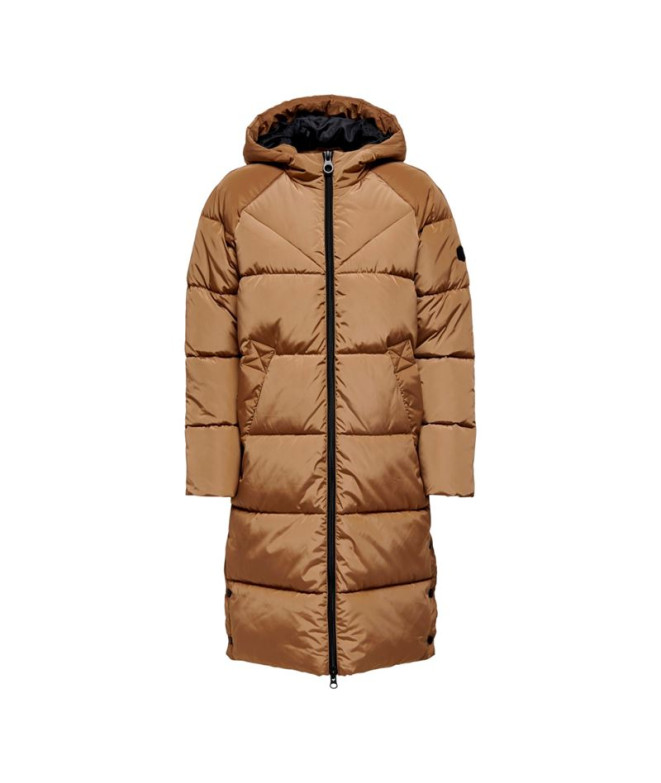 Chaqueta Only amanda Long Puffer Coat Cc Toasted Coconut Mujer