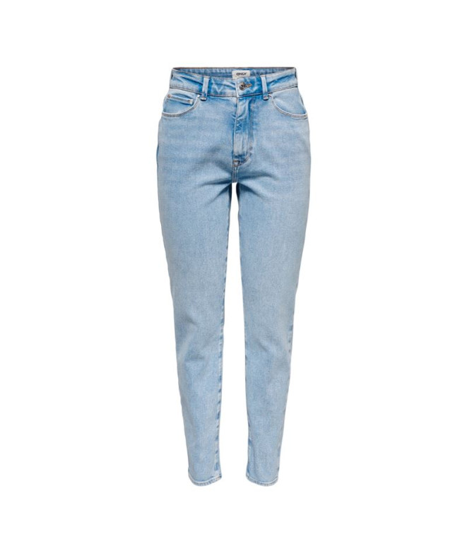 Pantalón Only emily Stretch St Ak Cro789 Light Blue Denim Mujer