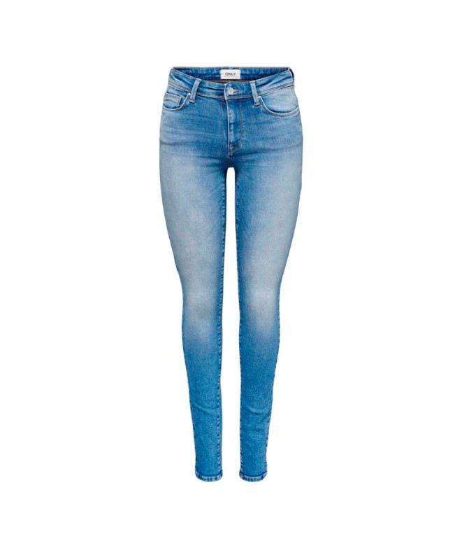 Calça Only shape Reg Rea768 Light Medium Blue Denim Mulher