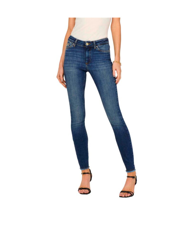 Calça Only blush MidAnk Rea194 Medium Blue Denim Mulher