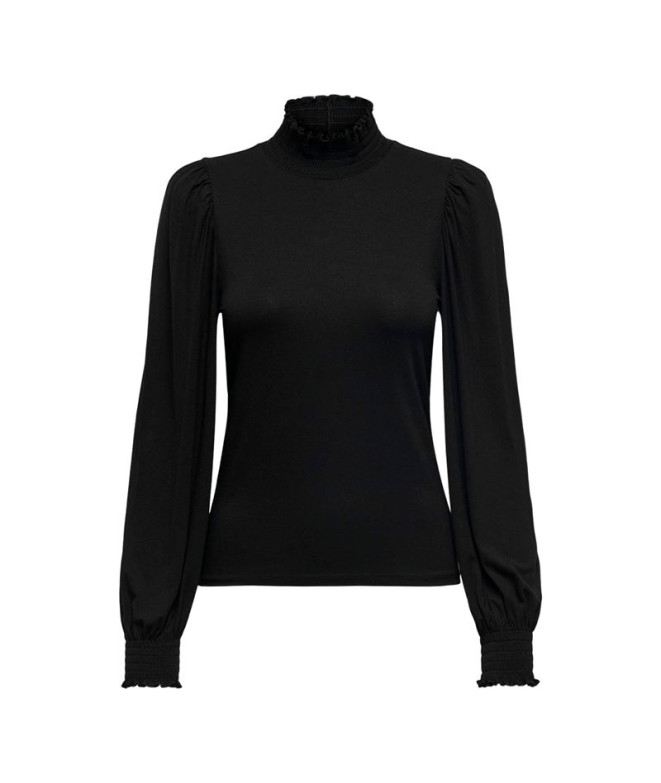 Camiseta Only elva Smock Nn Preto Mulher