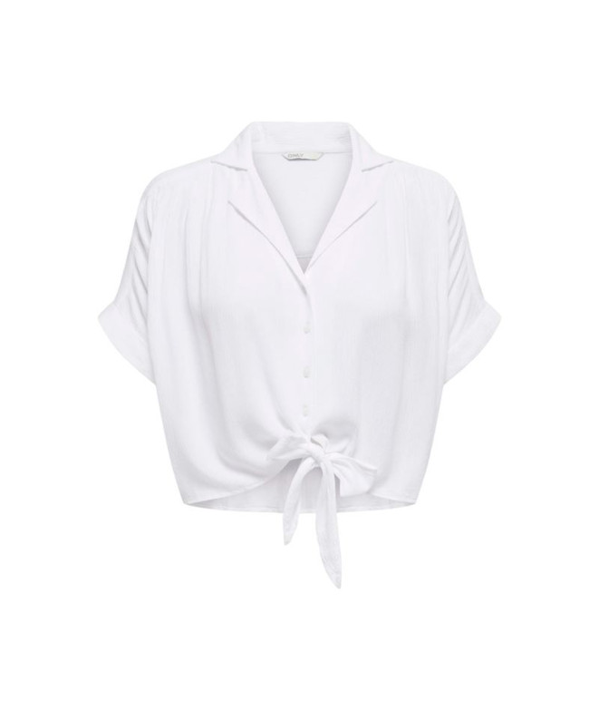 Camisa Gravata Only Onlpaula Life Branco Mulher