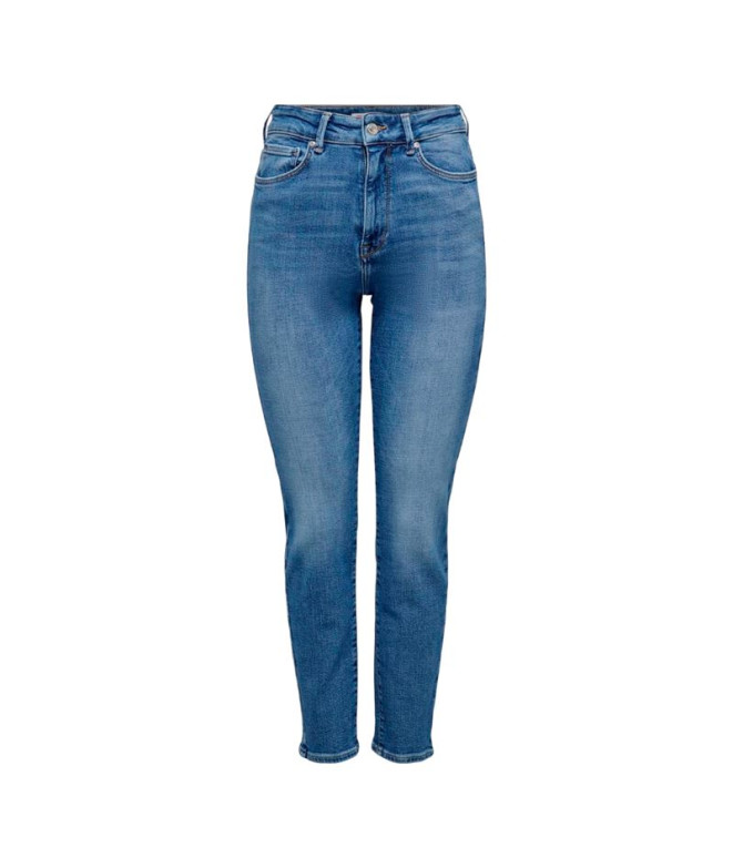 Calça Only Onlemily Stretch Cro571 Medium Blue Denim Mulher