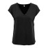 Camiseta Only Onlfree Life Mod.V-Neck Preto Mulher