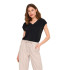 Camiseta Only Onlfree Life Mod.V-Neck Preto Mulher