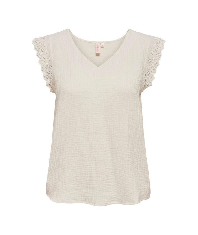 Camiseta Only Onlthyra Sl Mix Oxford Tan Mulher