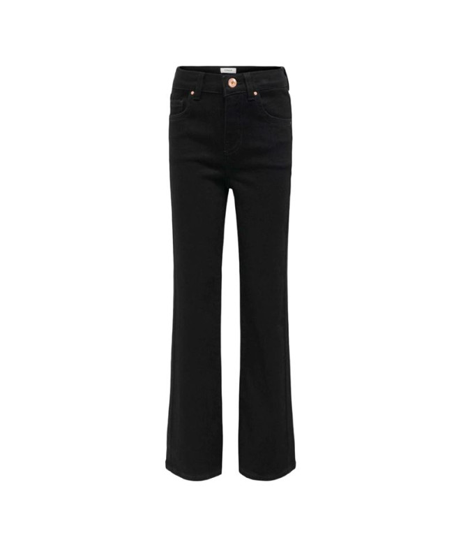 Pantalon Only Kogjuicy Wide Leg Cro588 Denim noir Femme