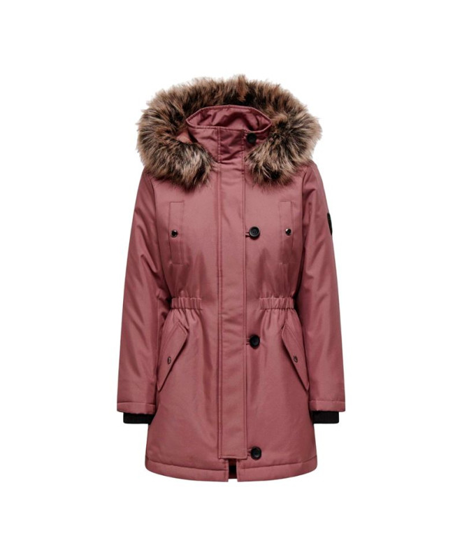 Veste Only Onliris Fur Winter Rose Brown Femme