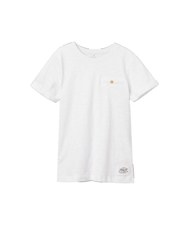 T-shirt Décontracté Name It mvincent Bright White Enfant