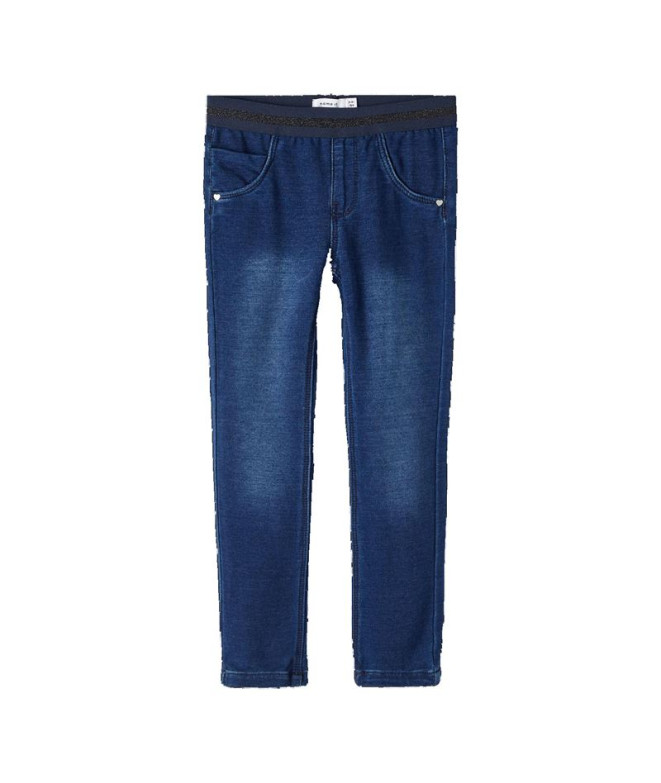 Calça Name it Nmfsalli Calças de ganga justas 1190-Bo Ganga azul escura Mulher