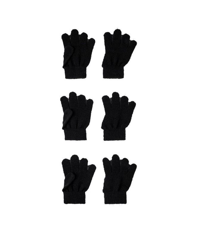 Gants Name it nmagic Gloves 3P Black Unisexe