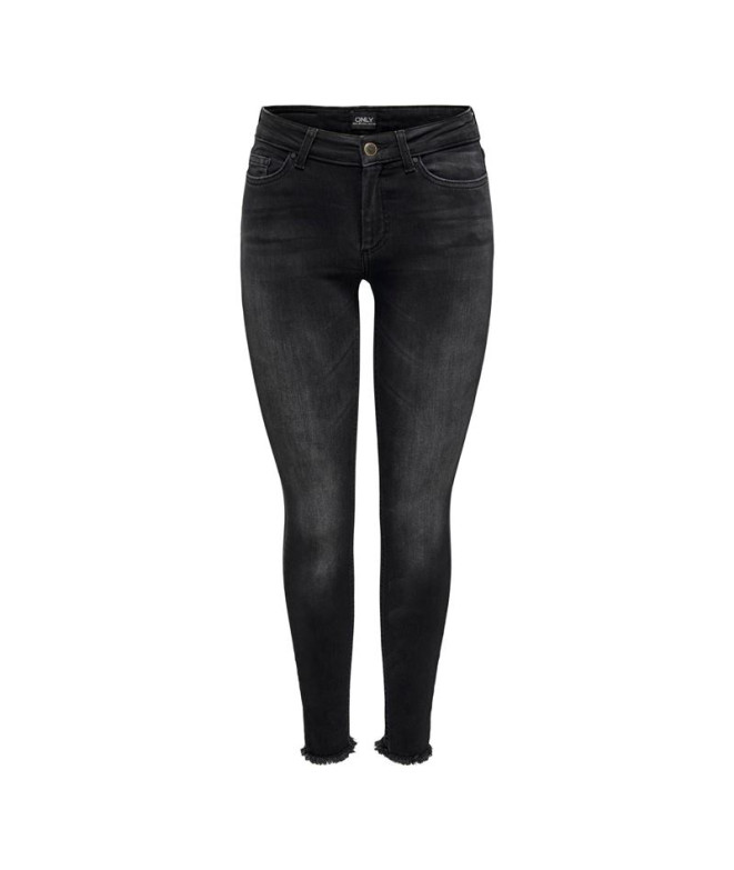 Jeans Only blush Mid Ankle Jeans Skinny Fit Black Denim Femme