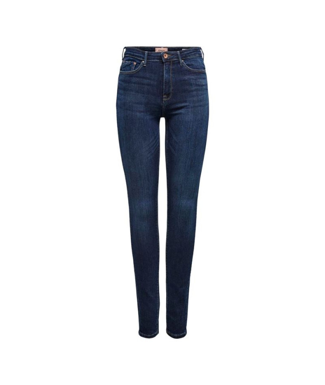 Vaqueros Only paola HW Jeans Skinny Dark Blue Denim Mujer