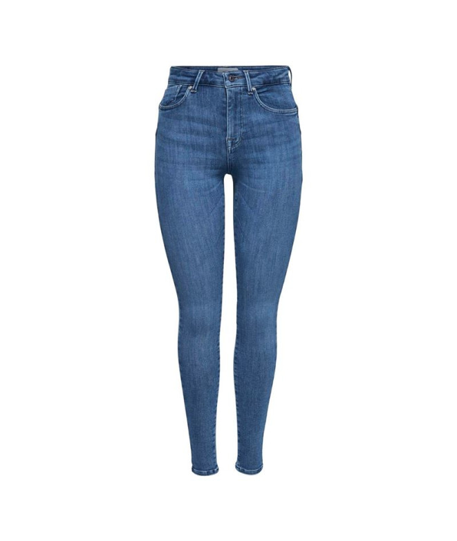 Vaqueros Only power Mid Push Up Jeans Skinny Fit Light Blue Denim Mujer