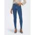 Vaqueros Only power Mid Push up Jeans Skinny Dark Blue Denim Mujer