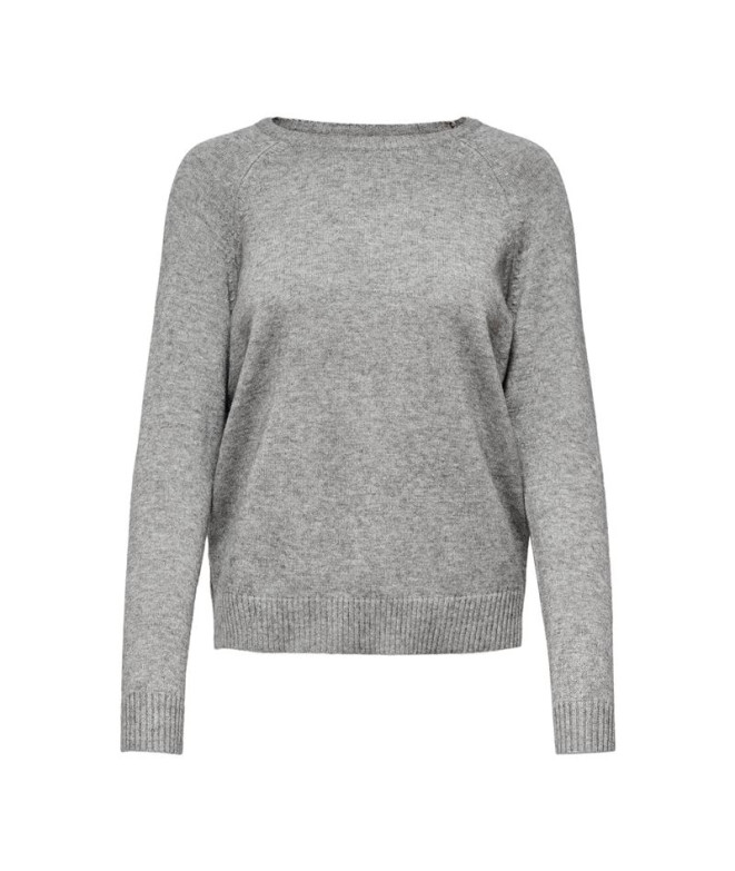 Only lesly Kings Medium Grey Melange Sweater Femme