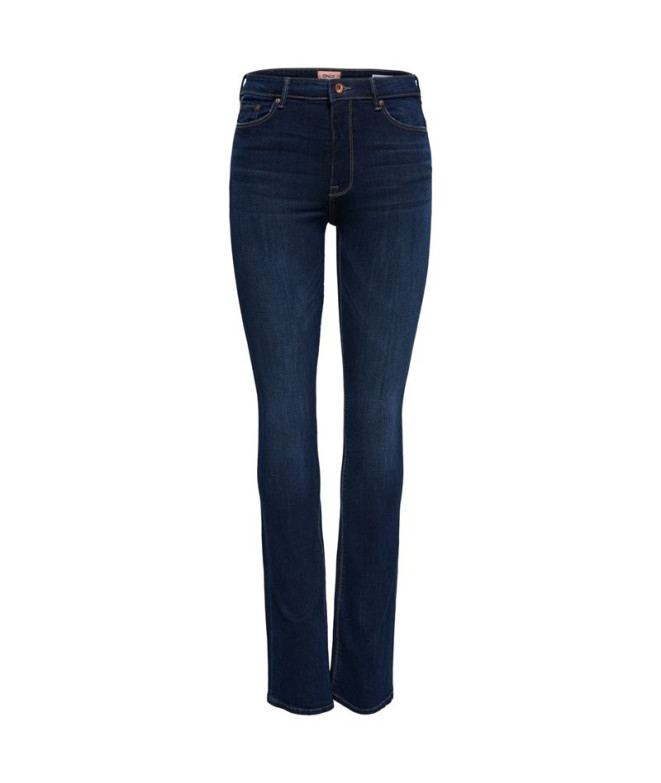 Vaqueros Only paola Flare Bb Dark Blue Denim Mujer