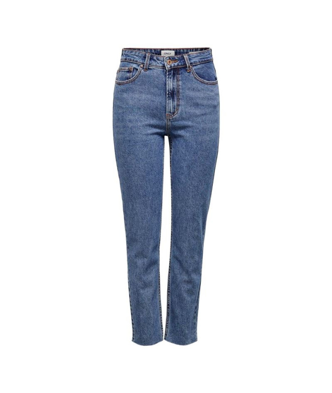 Jeans Only emily HW Jeans Straight Dark Blue Denim Femme