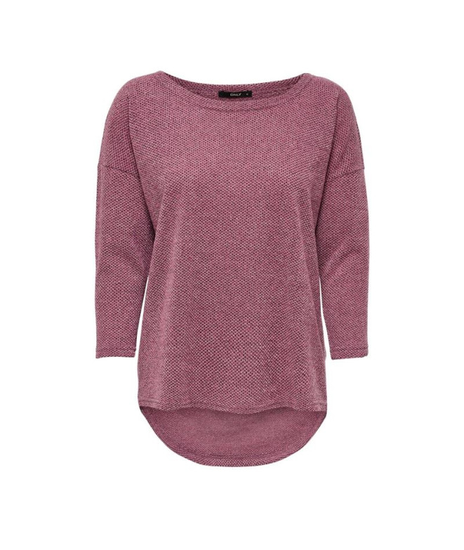 Camiseta Only Onlalba 3/4 Dry Rosa Mulher