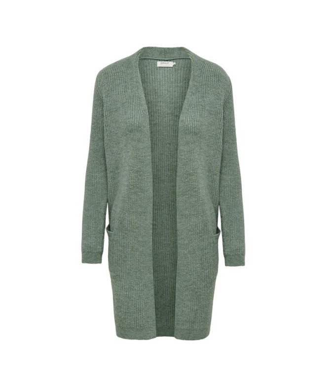 Moletom Only jade Cardigan Verde granito Mulher