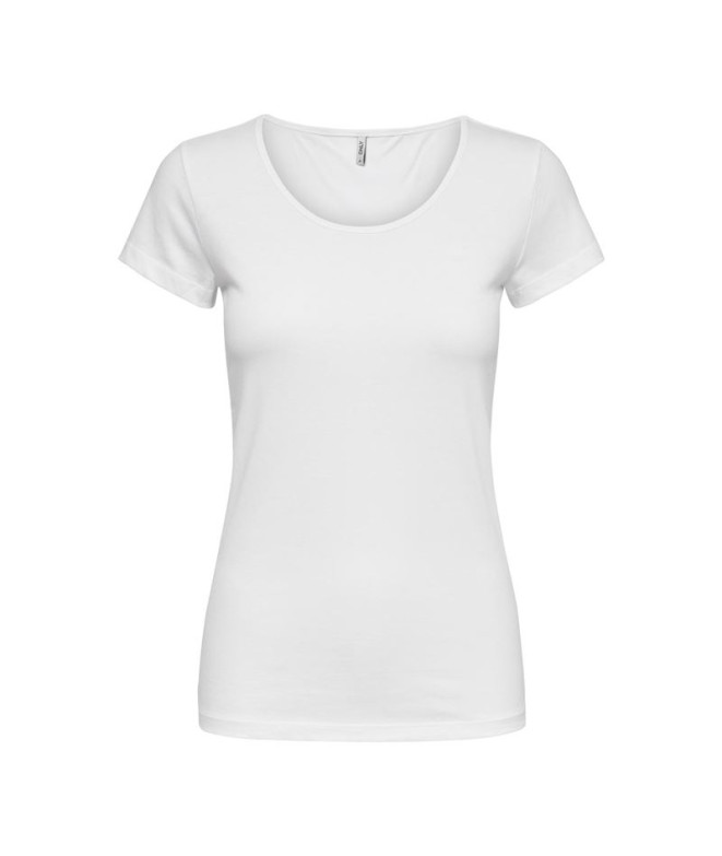 Camiseta Only live Love S/S O Branco Mulher