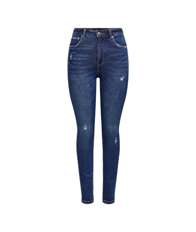 Jeans Only mila Life HW Ankle Dark Blue Denim Femme