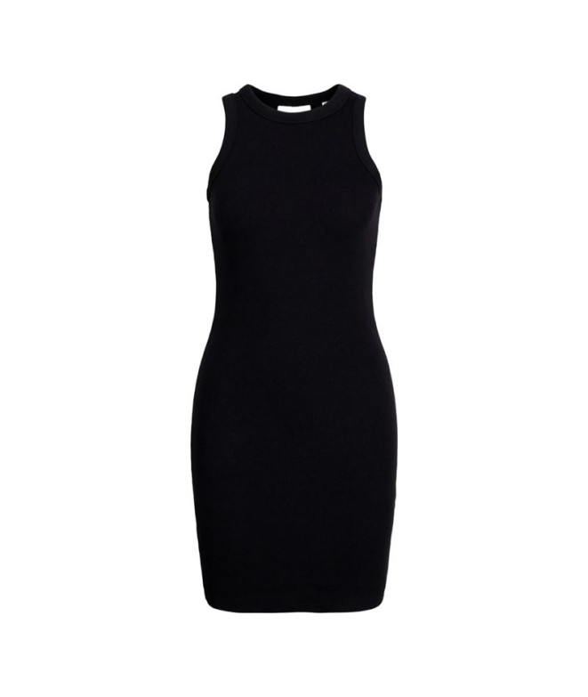 Vestido Mulher Jack and Jones Jxforest Str Sl Rib Preto