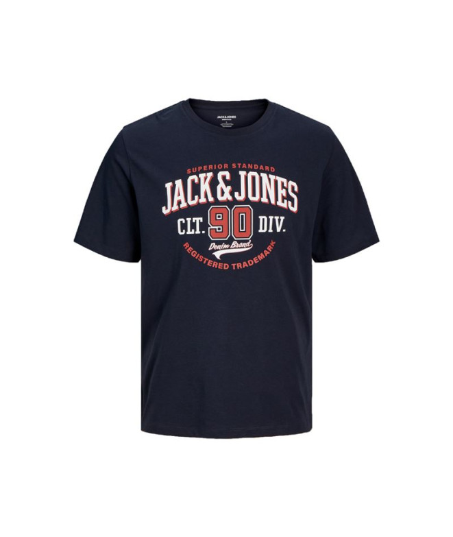 Camiseta Jack and Jones elogo O- 2 Col Dark Navy Homem