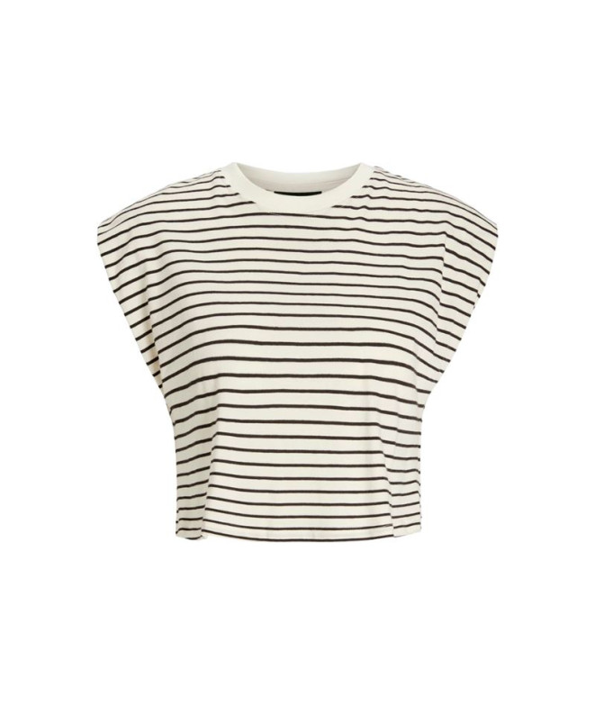 Camiseta Mulher Jack e Jones Jxzoe Sl Rlx Vanilla Ice