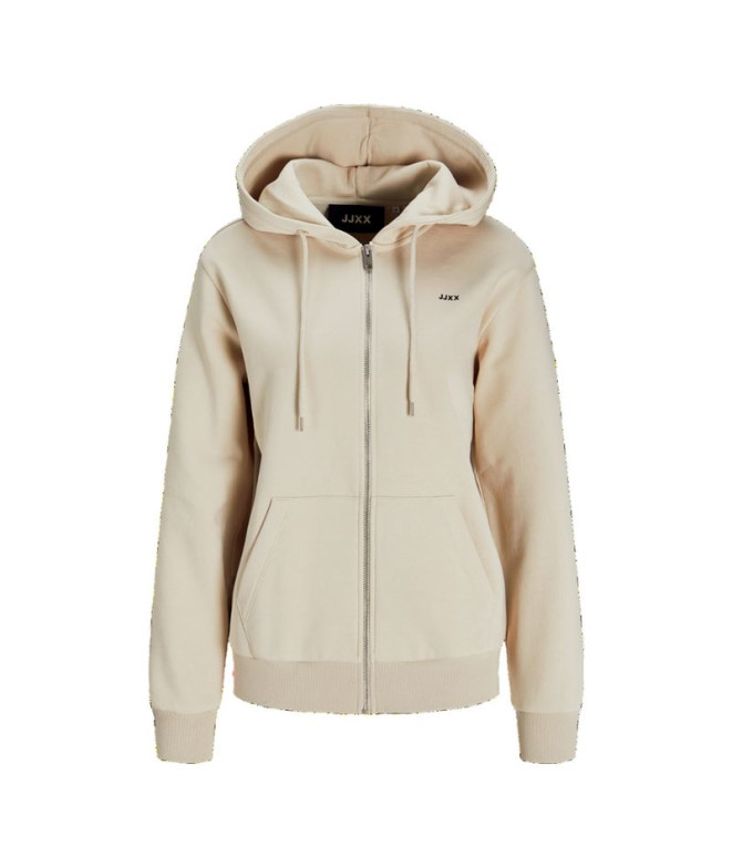 Sweat Jack and Jones abbie Rlx Ls Every Zip Moonbeam Femme