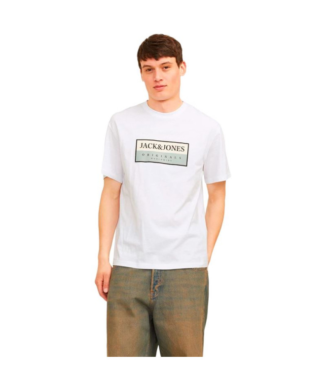 Camiseta Jack and Jones rfrederiksberg Box C.N Bright White Homem