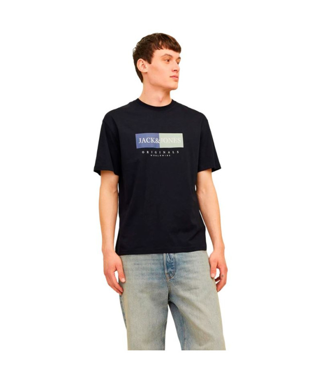 Camiseta Jack and Jones rfrederiksberg Box C.N Preto Homem