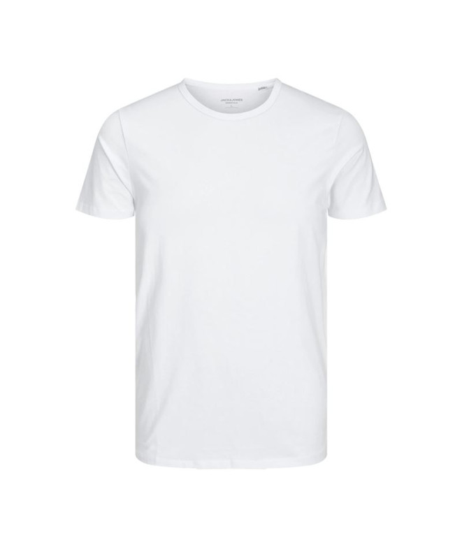 T-shirt Jack and Jones ebasic col rond blanc optique Homme