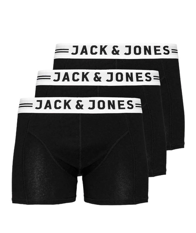 Calzoncillo Jack & Jones Sense 3-Pack Hombre Black