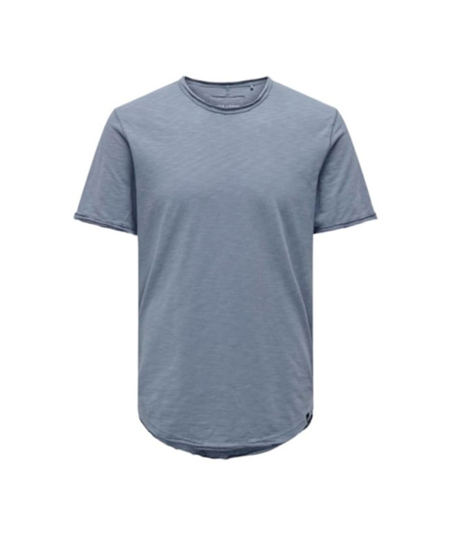 Camiseta Homem Only & Sons benne Longy Nf 7822 Flint Stone