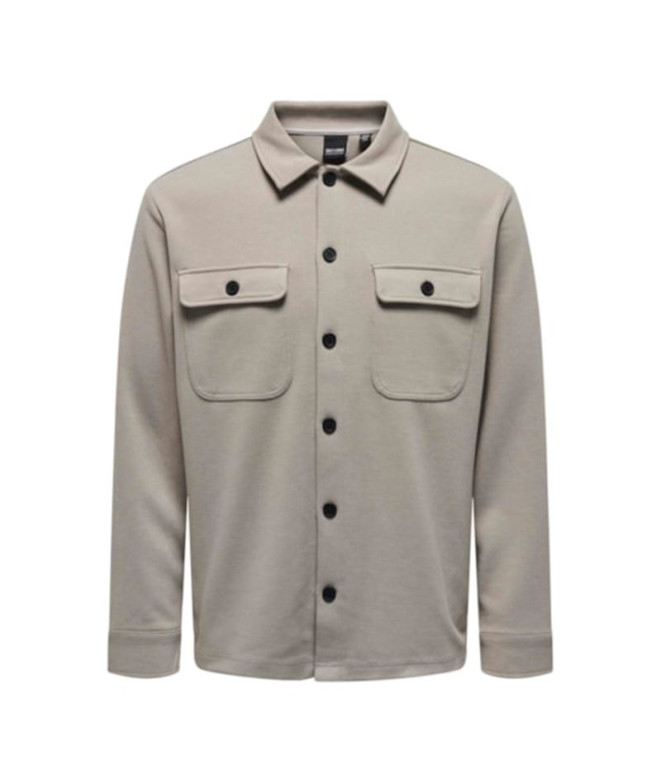 Camisa Only & Sons newkodyl Over Vintage Khaki Homem