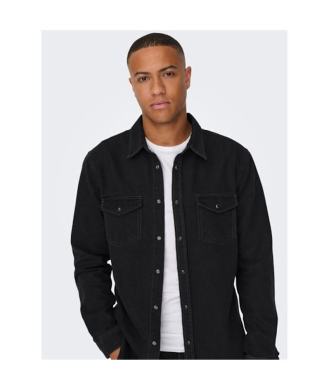 Chemise Only & Sons bane 3247 Denim Gris Foncé...