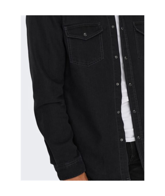 Chemise Only & Sons bane 3247 Denim Gris Foncé...