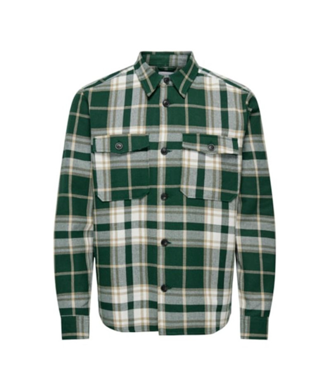 Camisa Only & Sons milo Life Ovr Lush Meadow Homem