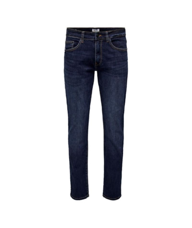 Jeans Only & Sons trame Reg. Db 6752 Mat Dark Blue Denim Homme