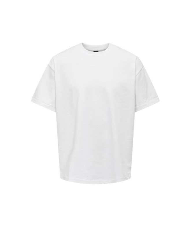 Camiseta Only & Sons millenium Ovz Branco brilhante Homem