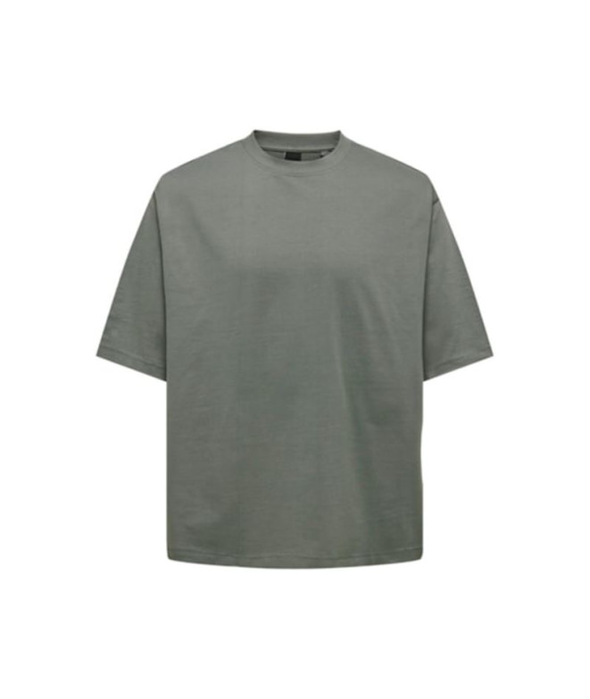 T-shirt Homme Only & Sons millenium Ovz Castor Gray