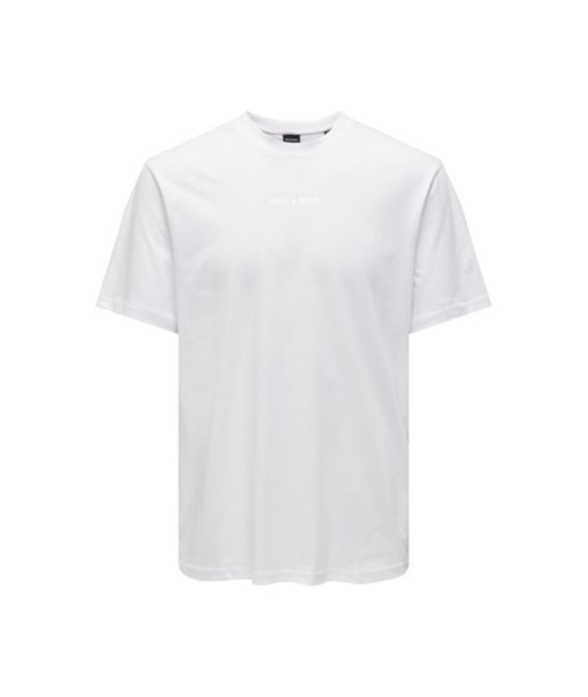 Camiseta Homem Only & Sons levi Life Branco brilhante