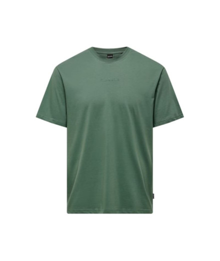 Camiseta Homem Only & Sons levi Life Floresta escura