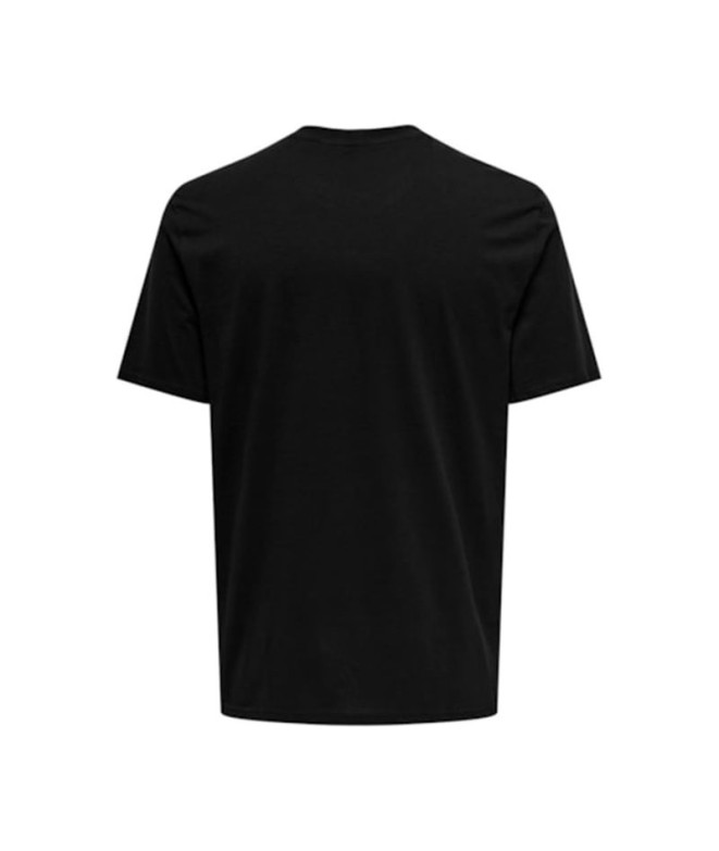 Camiseta Only & Sons levi Life Reg Text Preto...
