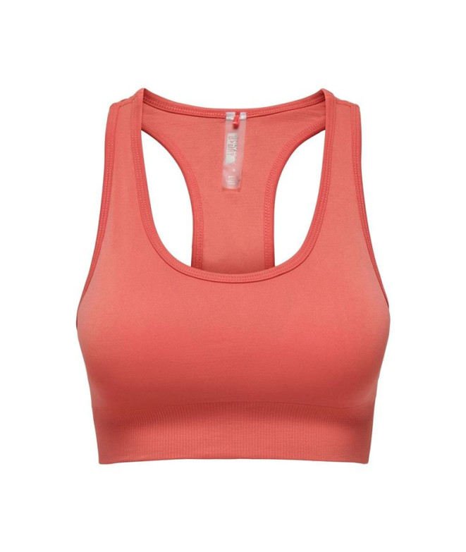 Sutiã esportivo Only Onpdaisy-2 Seam Spiced Coral Mulher