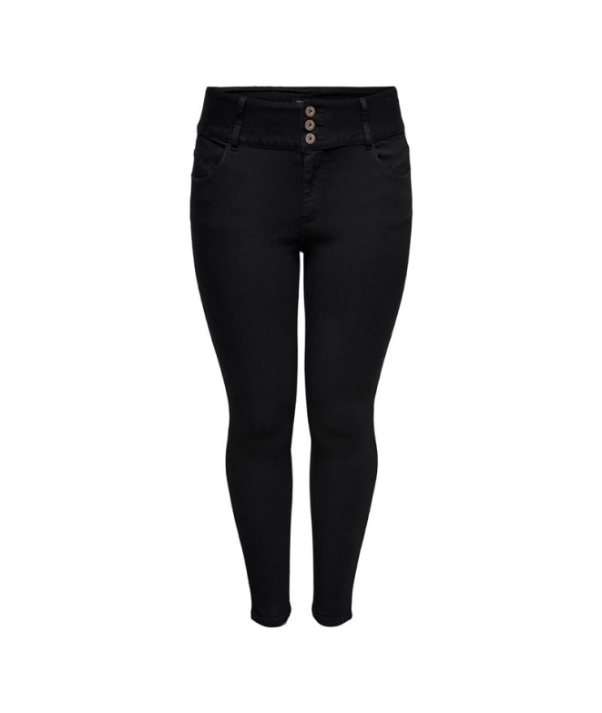 Vaqueros Only Curvy Caranna Ankle Jeans Skinny Black Mujer