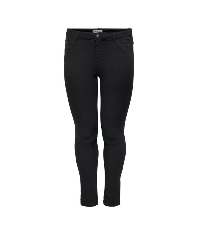 Jeans Only Curvy Carkarla Reg Anke Zip Black Femme